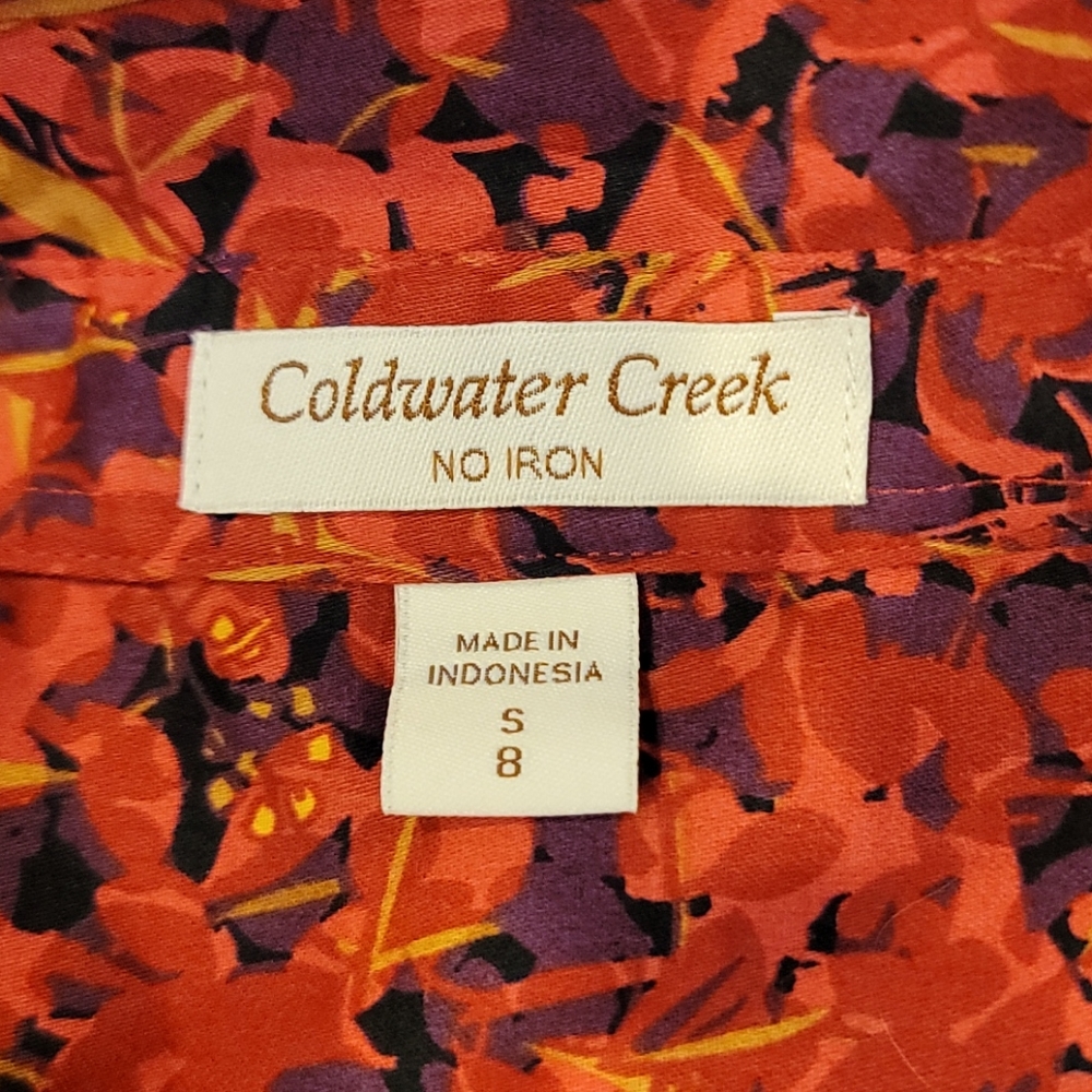 Coldwater Creek No Iron 100% Cotton Blouse - Picture 3 of 5